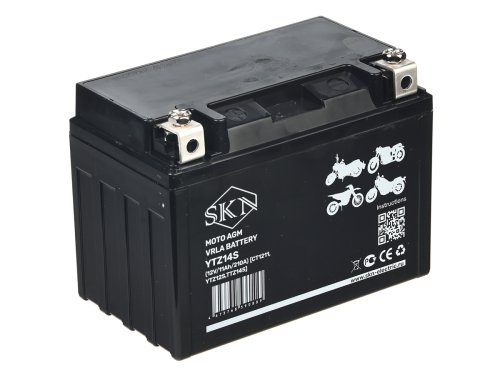 Аккумулятор стартерный для мототехники SKN YTZ14S (12V/11Ah/210A) [CT 1211, YTZ12S,TTZ14S]
